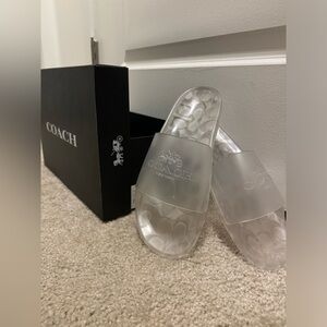 Coach Ulyssa Rubber Slide- Clear Women’s Size 8